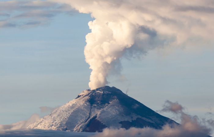 Cotopaxi active ashes