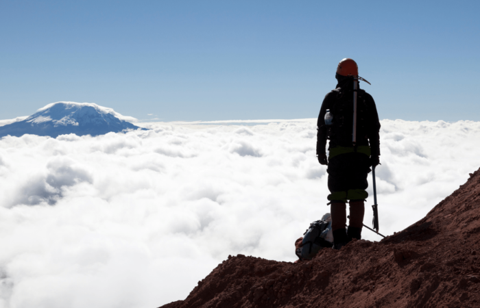 Climber at Cotopaxi terra sur travels
