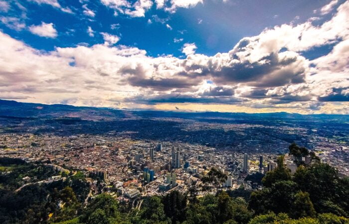 bogota with clouds