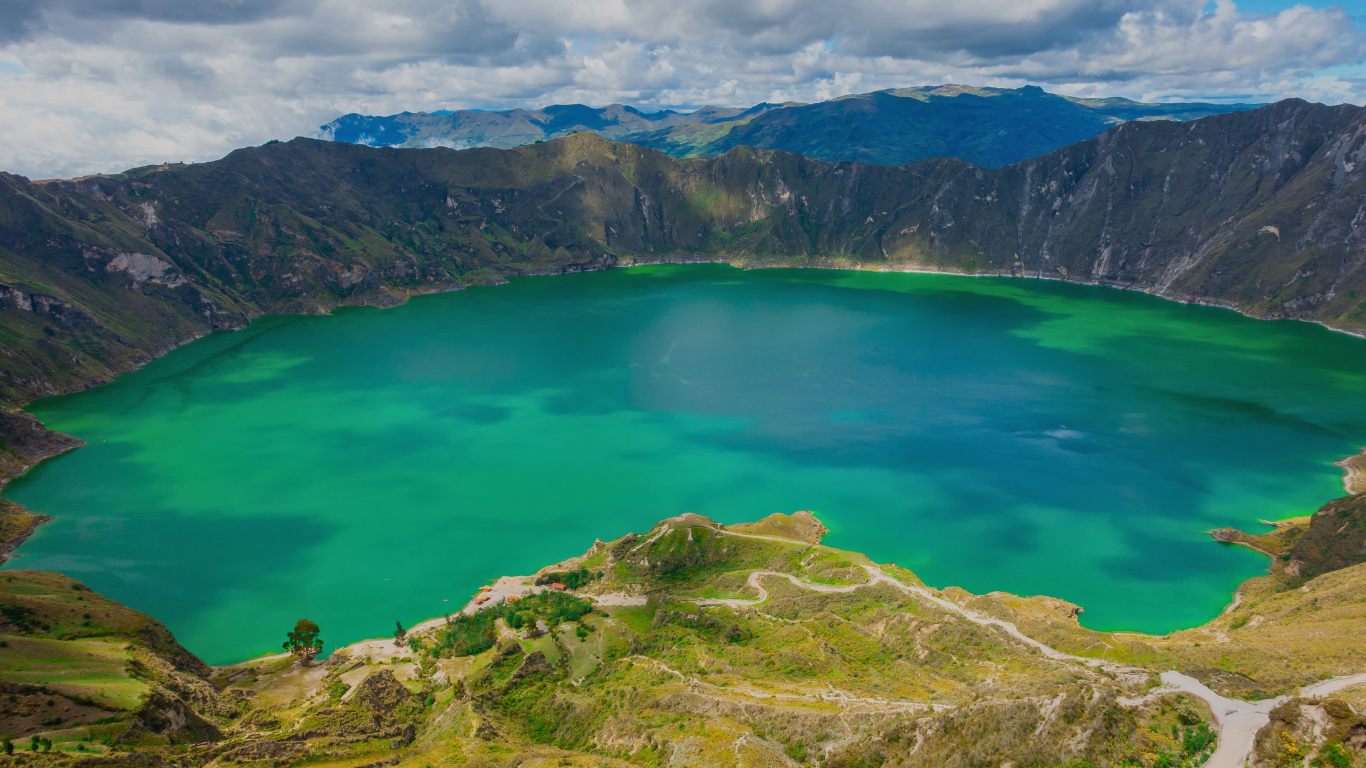 Quilotoa Lagoon in Ecuador