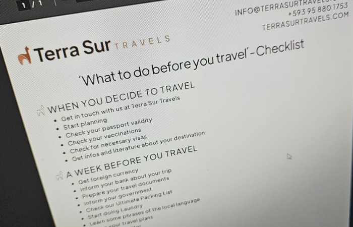 What to do before you travel